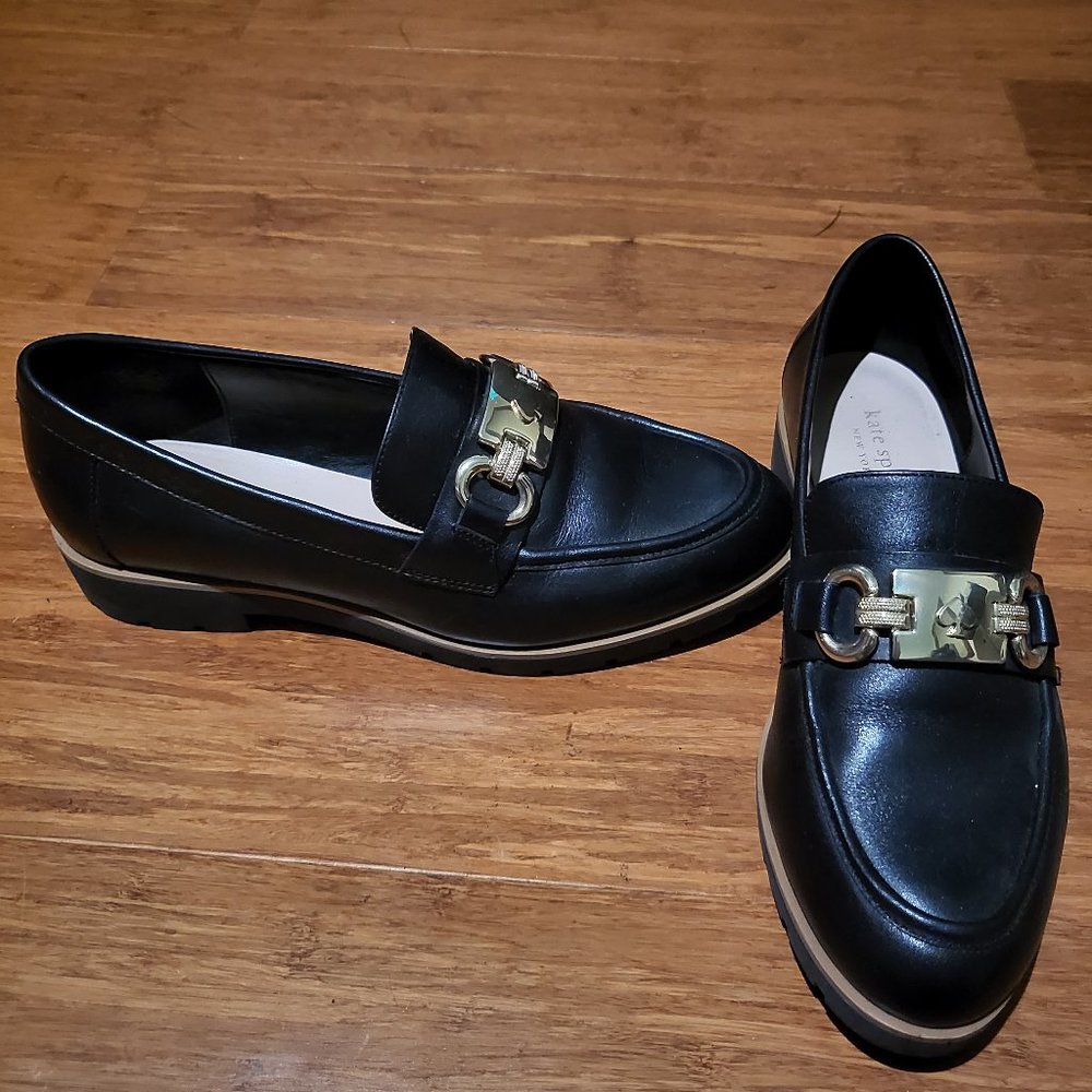 Kate Spade black leather loafer size 8.5